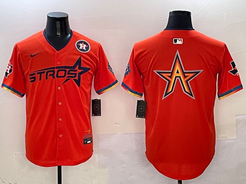 Men Houston Astros Blank Orange Fourth generation Joint Name Nike 2025 MLB Jersey style 5